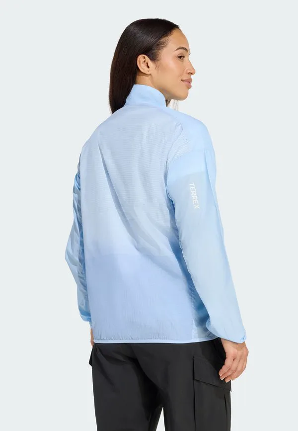 Куртка terrex multi clima365 windweave для активного отдыха Adidas Terrex, Ray Blue Crystal Sky Glow Blue — фото 2