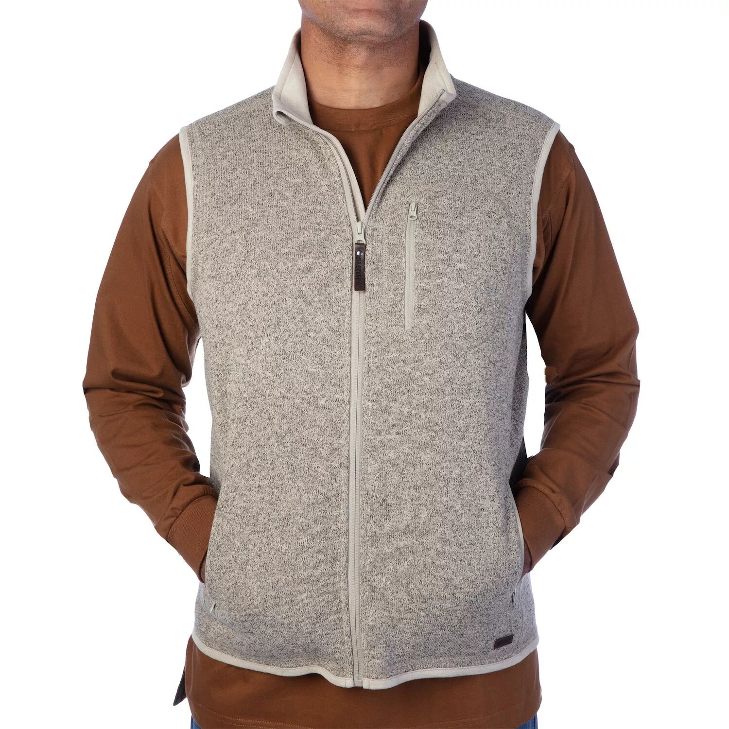 

Мужской свитер с молнией во всю длину, флисовый жилет Smith's Workwear