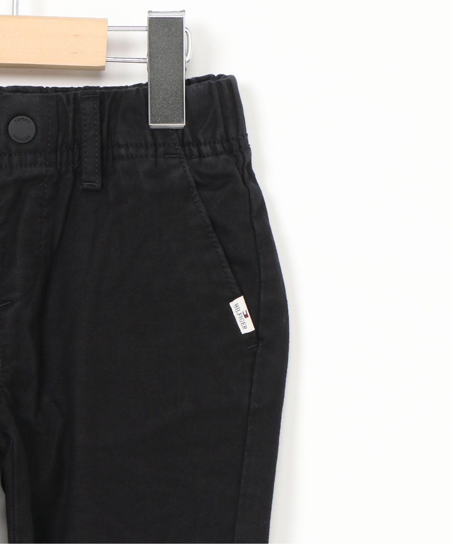 (K) Детские брюки TOMMY HILFIGER с эластичным поясом и начесом, Black — фото 3