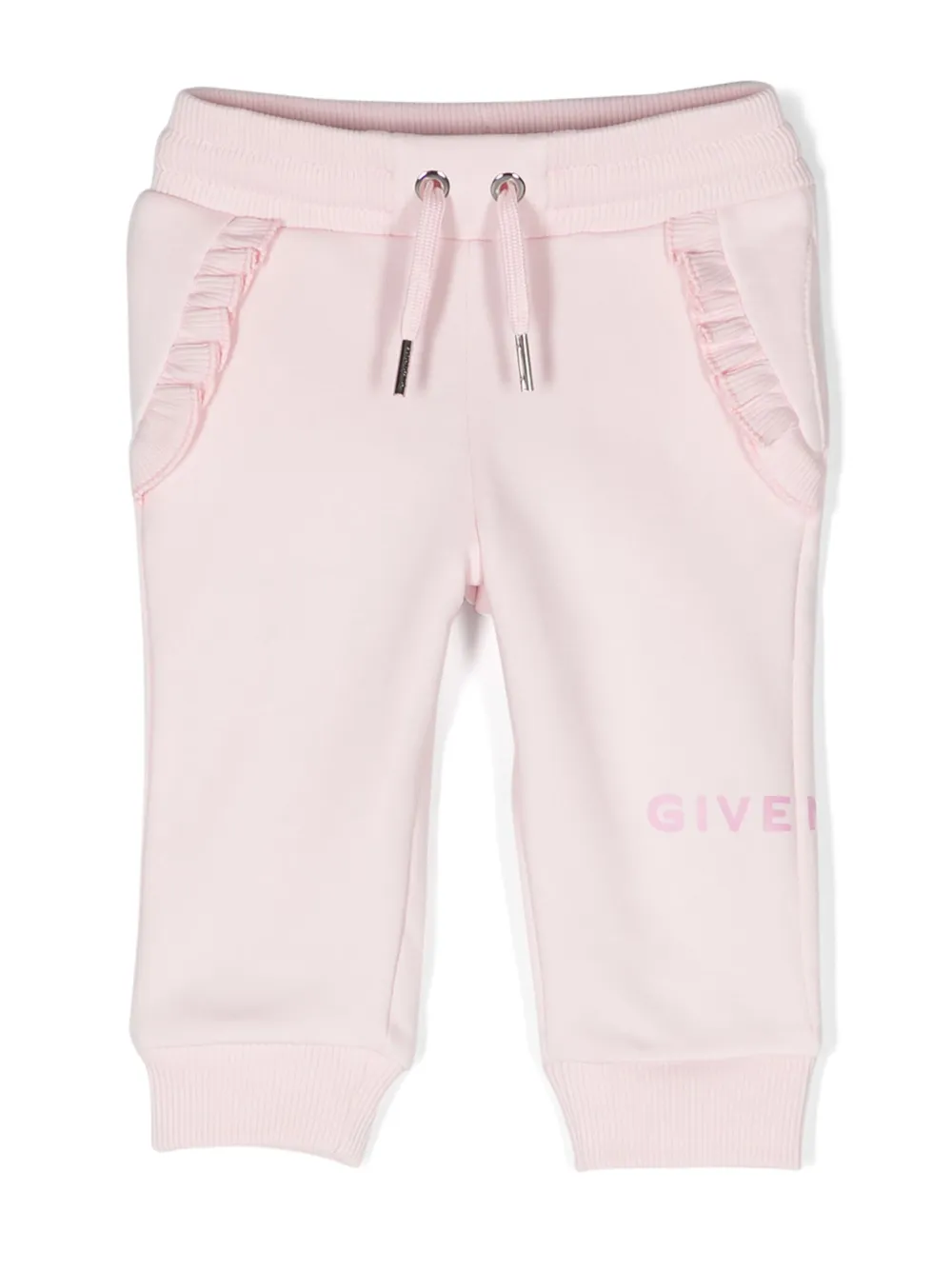 

Спортивные брюки с оборками Givenchy Kids, розовый