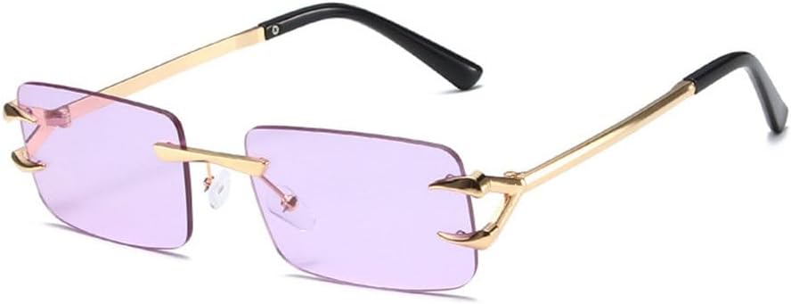 

Женские солнцезащитные очки без оправы, роскошные, в стиле ретро, ​​с прозрачным градиентом, мужские солнцезащитные очки с защитой от УФ-излучения UV400 HHZZYVY, Purple