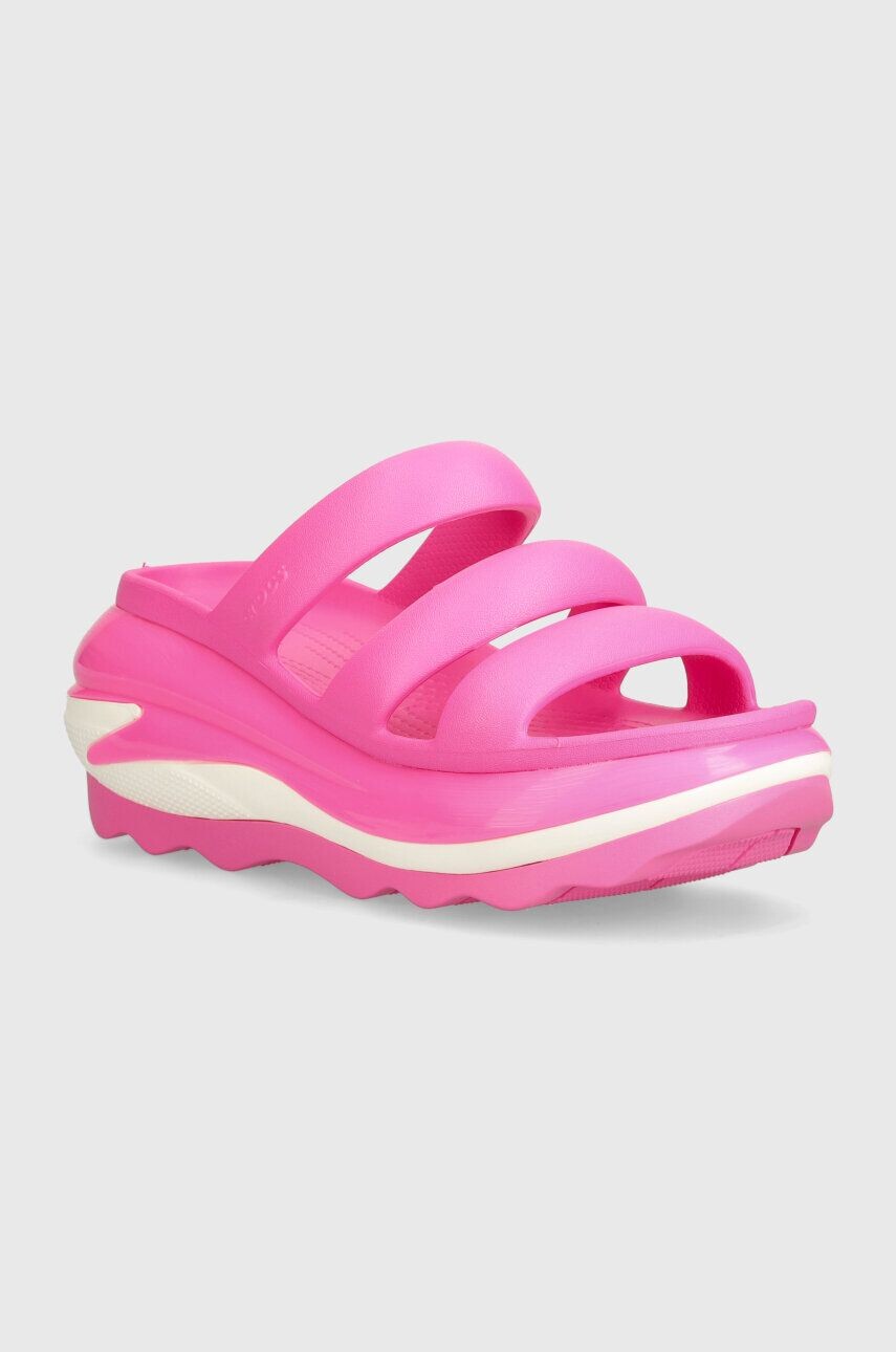 

Шлепанцы Crocs Mega Crush с тройным ремешком, розовый