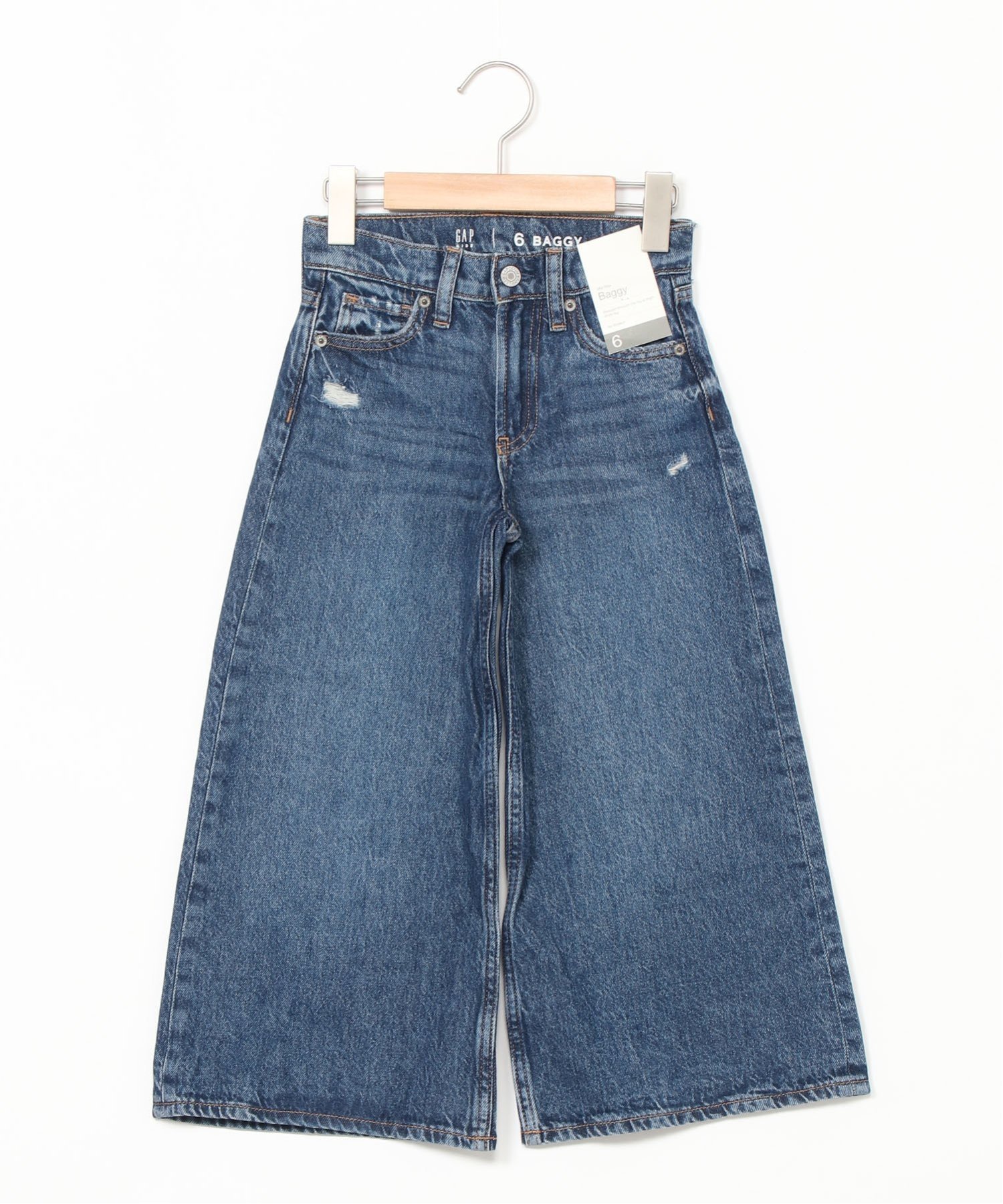 (K) Джинсы средней посадки свободного кроя (детские) GAP, DARK_WASH