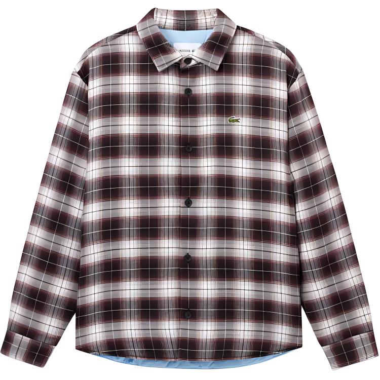 

LACOSTE Куртка мужская красно-белая клетчатая, Red White Plaid