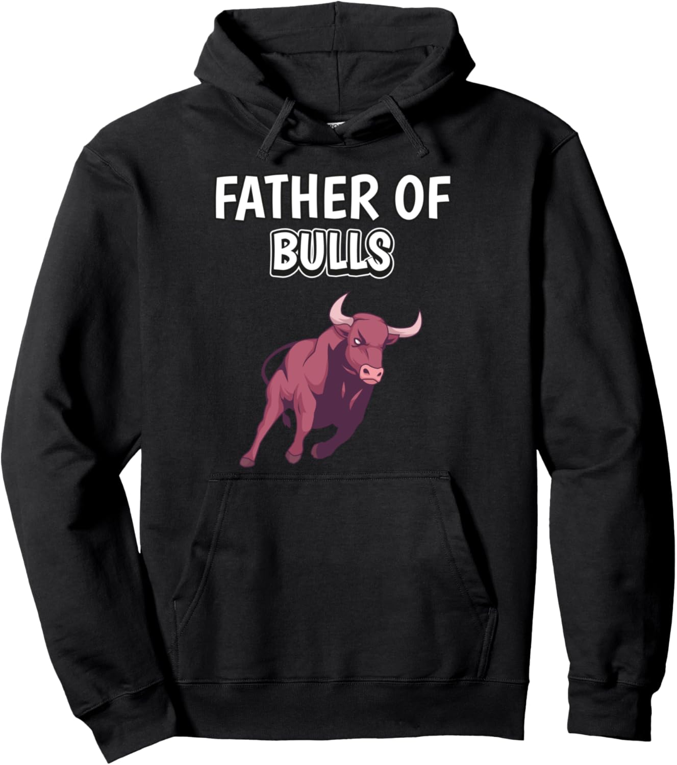 

Мужская и детская толстовка Bull Daddy ко Дню отца Bull Dad Funny Bull Outfits, черный