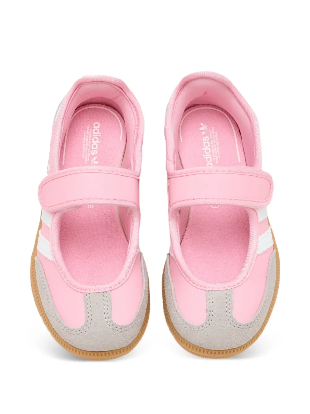 Балетки Samba с ремешком на липучке Adidas Kids, розовый — фото 3