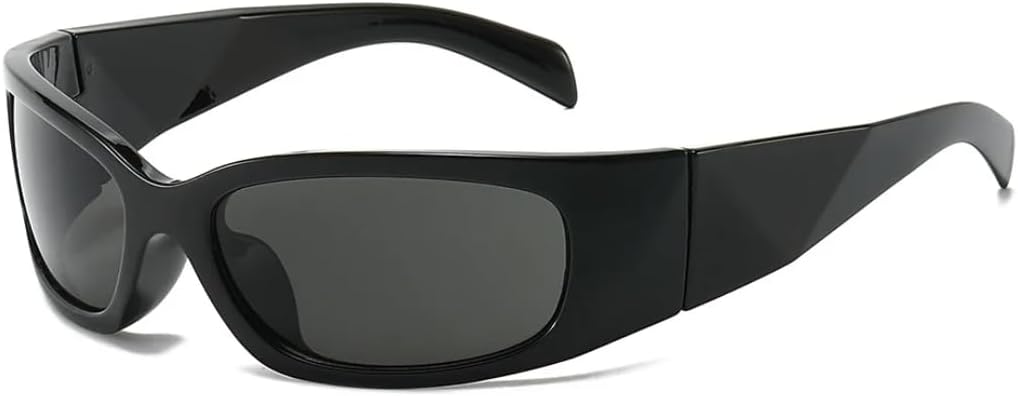 

Роскошные винтажные популярные солнцезащитные очки для женщин и мужчин в стиле панк, для активного отдыха и спорта, защитные очки от УФ-излучения UV400 TKKTLLT, Black Black