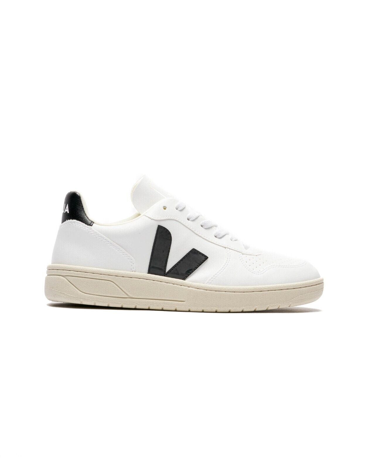 Кроссовки Veja V-10 VX0702901B мужские бело-черные кожаные комфортные повседневные — фото 2