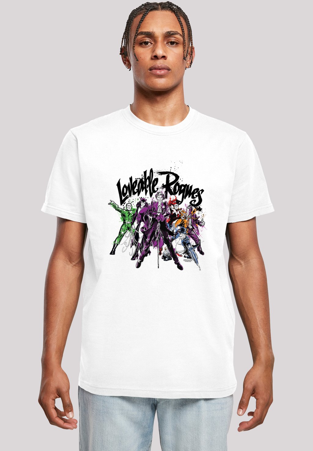 

Футболка с принтом DC COMICS BATMAN LOVEABLE ROGUES F4NT4STIC, белый