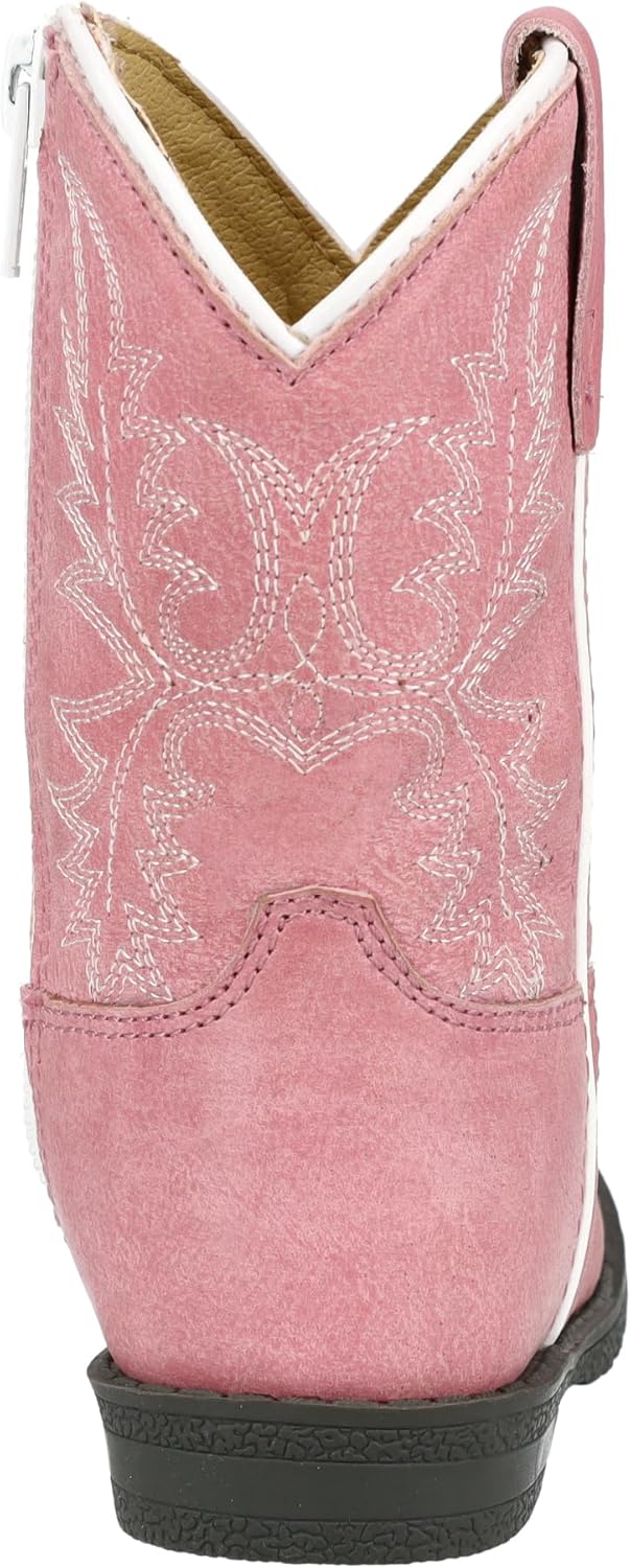 Детские ковбойские сапоги Smoky Mountain Western Girls Hopalong из кожи с молнией розовые 3423T Smoky Mountain Boots — фото 2