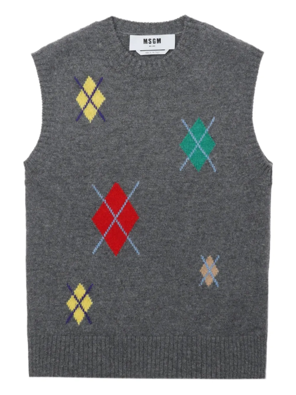 

Топ с узором MSGM, серый