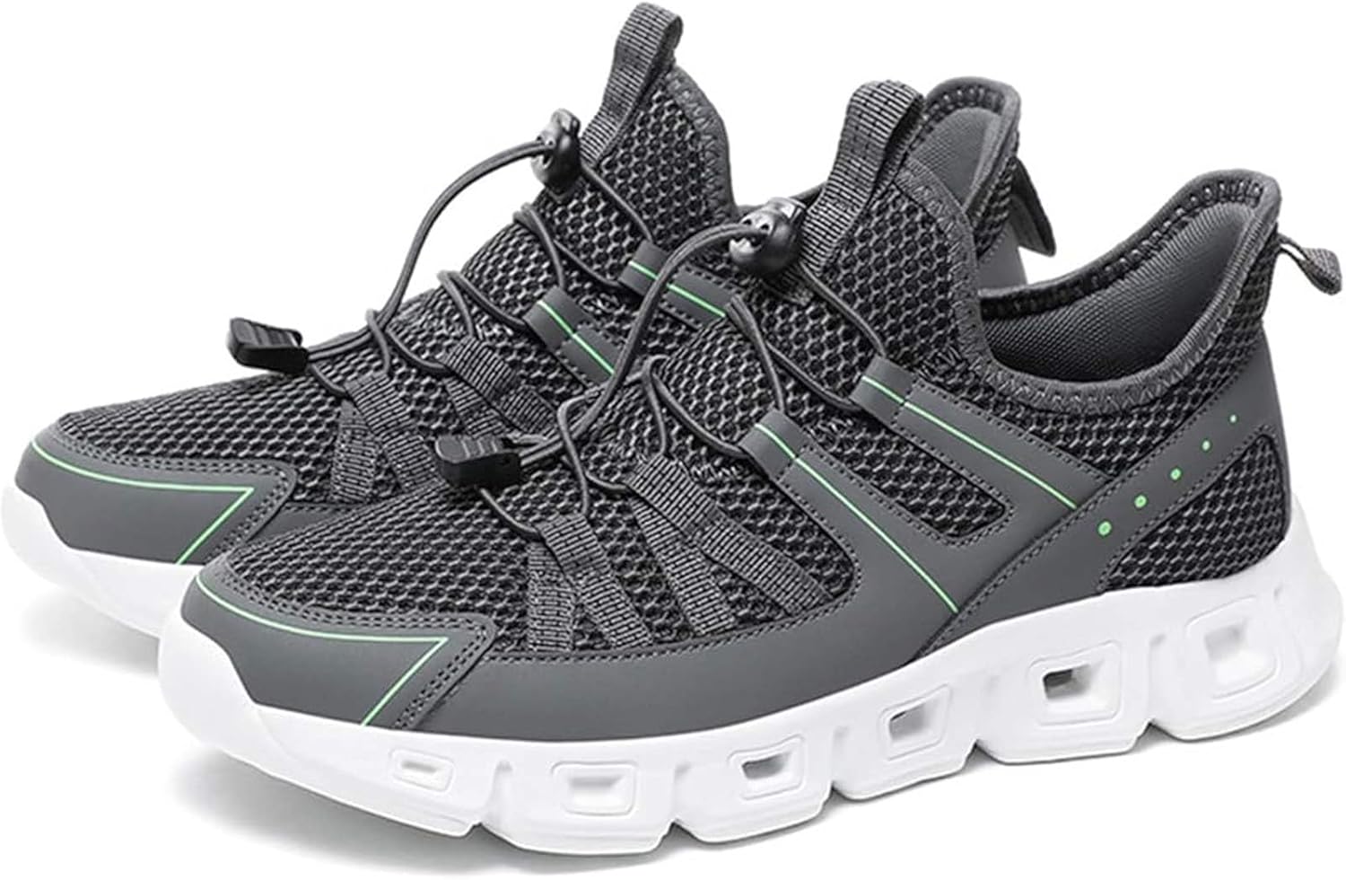 

Мужские кроссовки для трейл-раннинга с эластичной застежкой, дышащей сеткой, удобной мягкой подошвой, противоскользящие, для бега и тренировок, легкие, для активного отдыха и походов Xinduoyu, серый