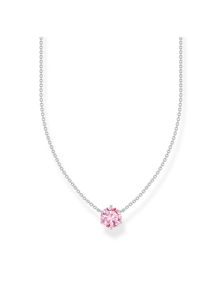 

Thomas Sabo Колье с подвеской из розового циркония в серебре, розовое
