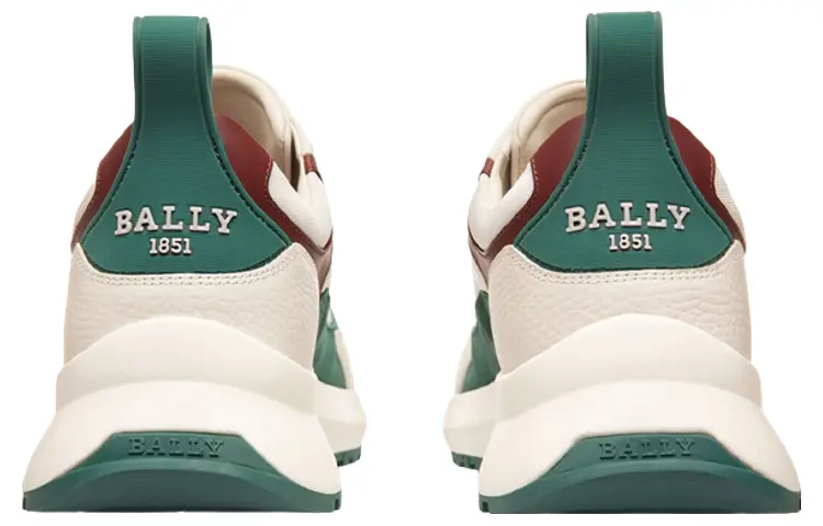 Мужская обувь Lifestyle с низким верхом, белая/зеленая/красная Bally — фото 4