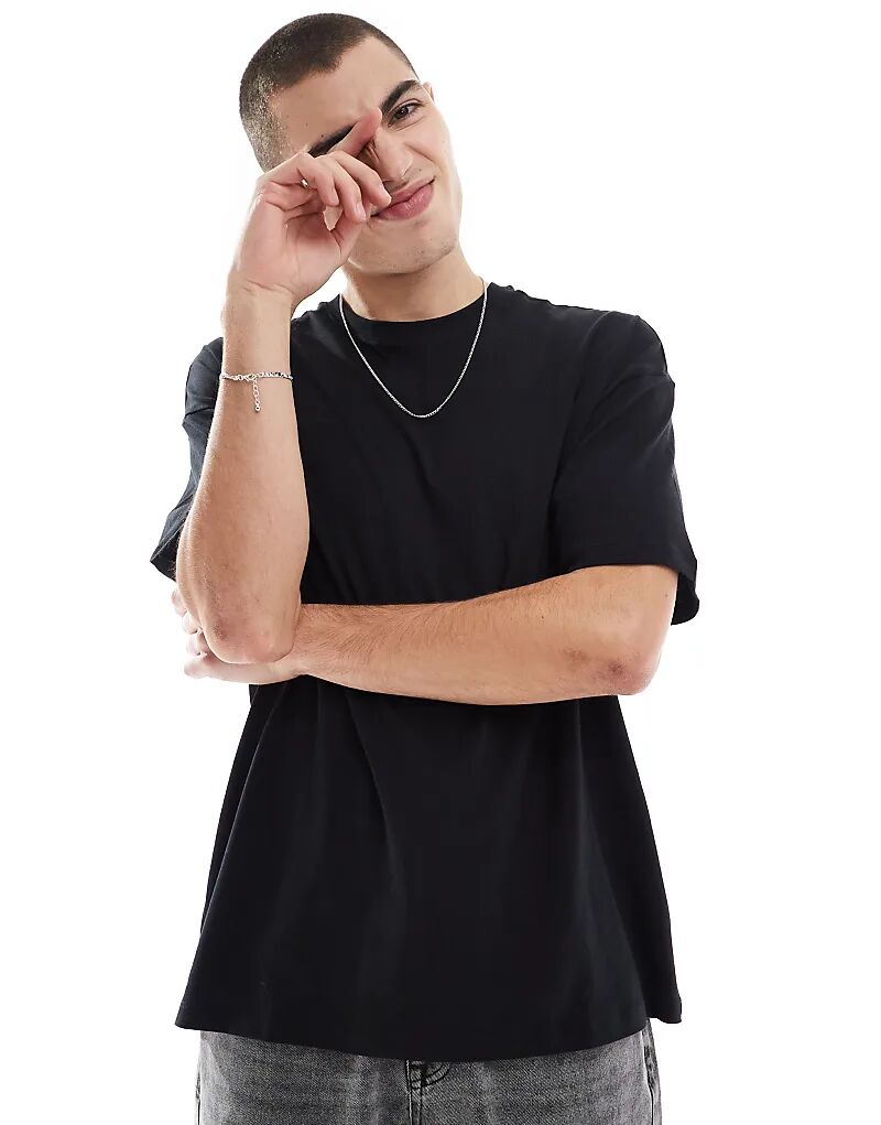 

Футболка New Look свободного кроя черного цвета