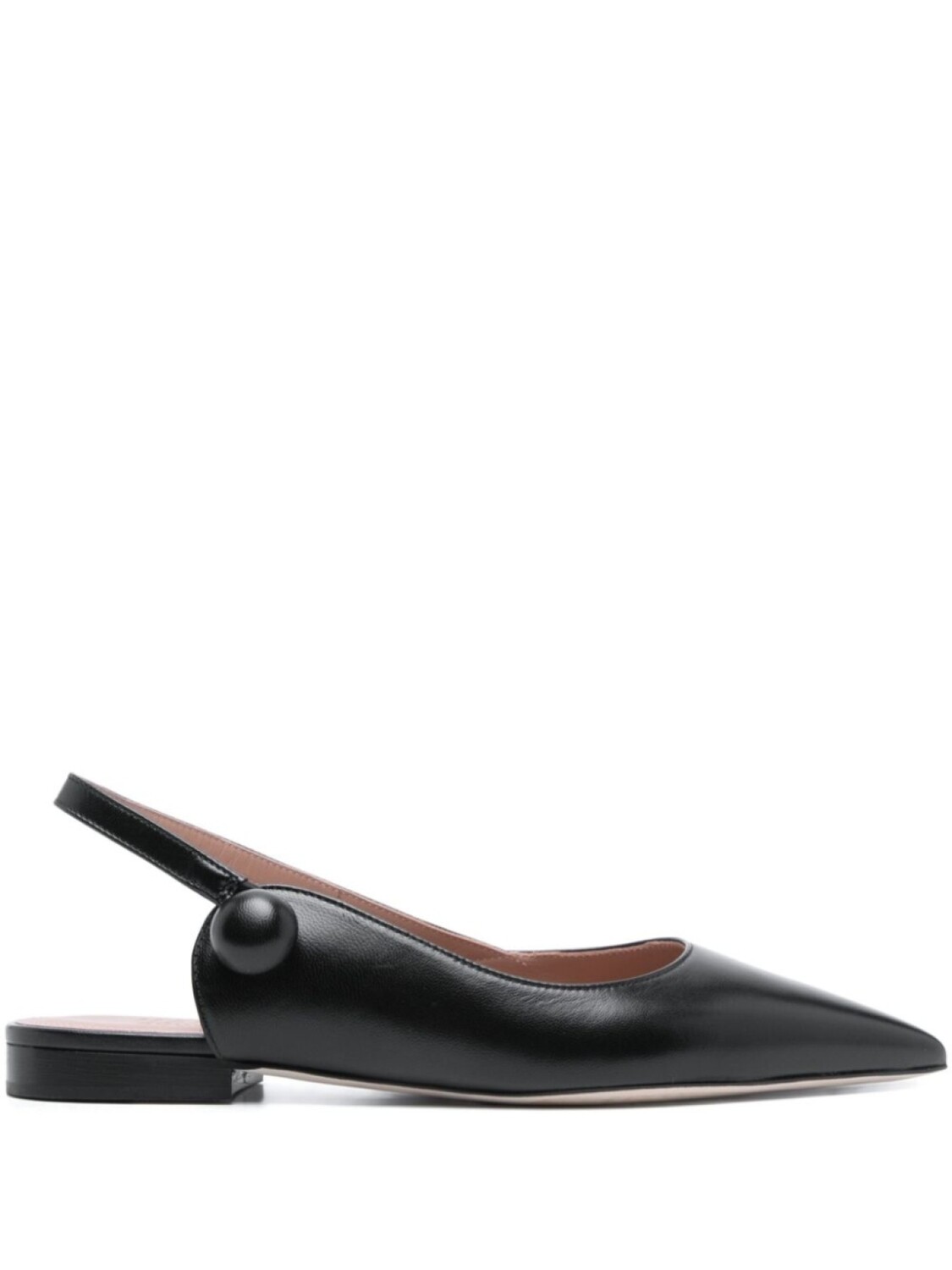 Кожаные туфли-лодочки с открытой пяткой Malone Souliers, черный