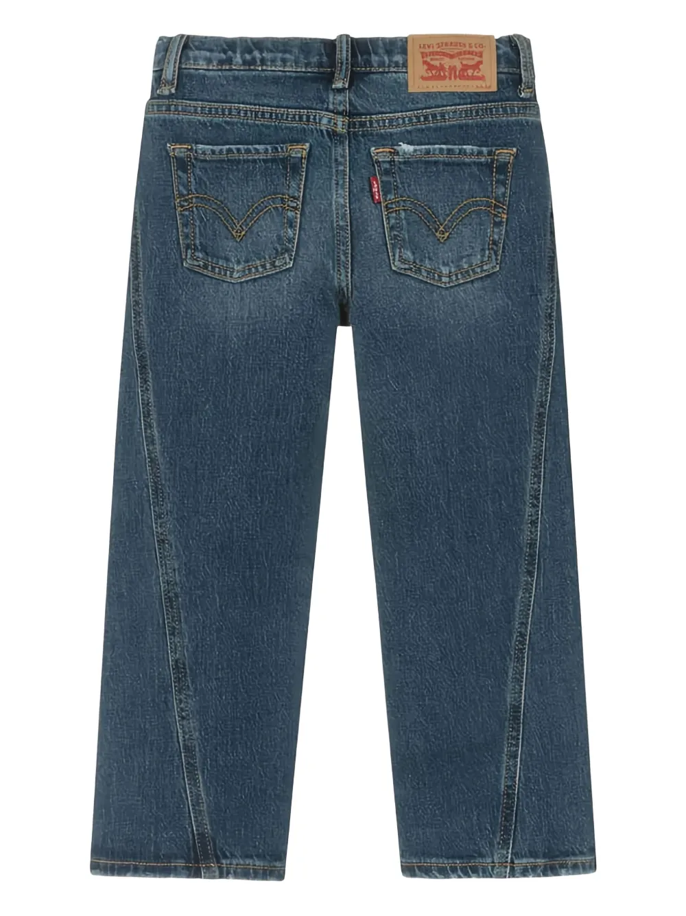 Джинсы с нашивкой-логотипом и отделкой по швам Levi'S Kids, синий — фото 2