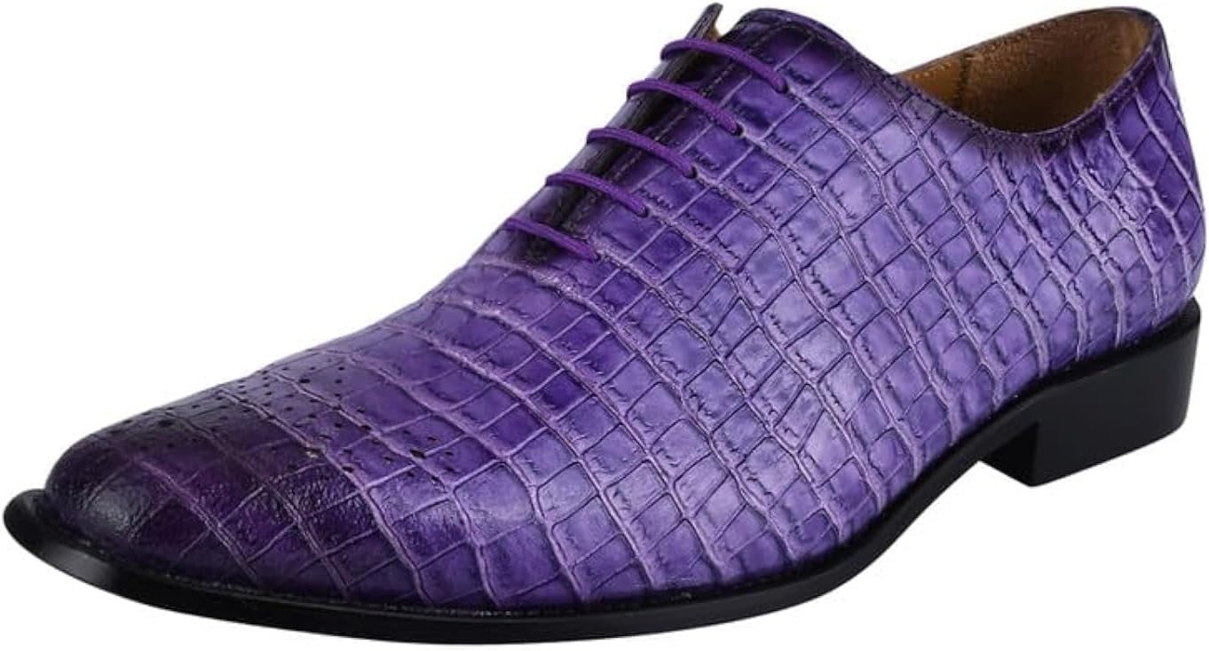 

Мужские кожаные оксфорды LIBERTYZENO с животным принтом, шнуровкой, для взрослых, для Рождества, фиолетовый