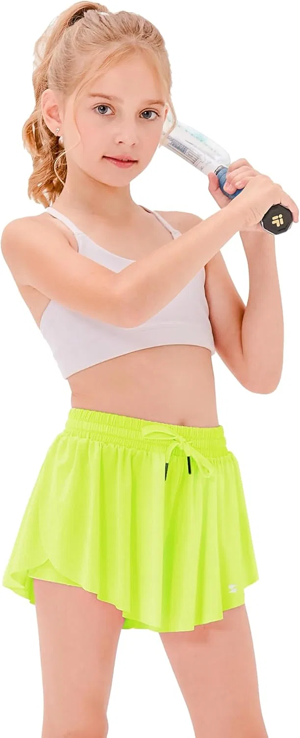 Шорты для девочек Stelle Flowy Shorts с карманами, Lime