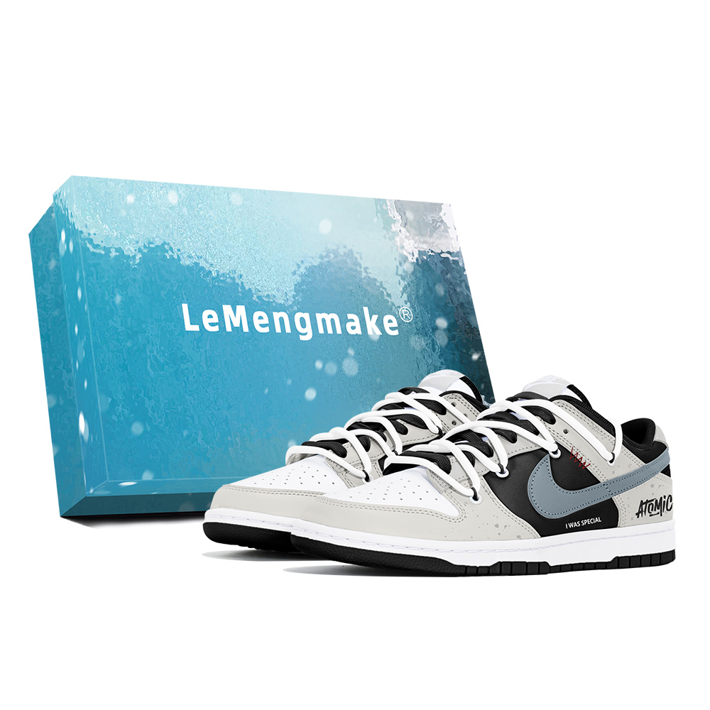 

Nike Кроссовки для скейтбординга Dunk Joy Lemon, износостойкие, низкие, серо-бежевые, мужские