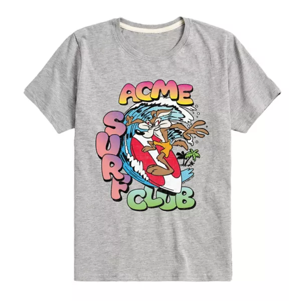 

Футболка для мальчиков 8-20 лет с принтом Looney Tunes Acme Surf Licensed Character, серый