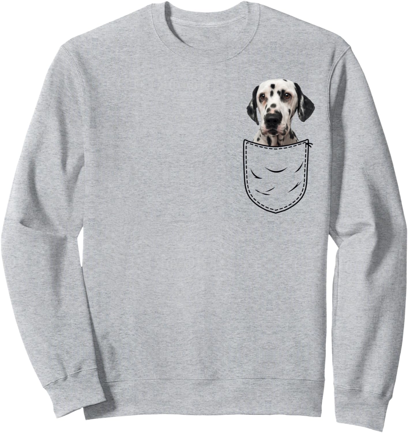 

Толстовка с изображением далматинца в нагрудном кармане Dalmatian Dog Gifts And Clothing For Owners And Lovers, серый