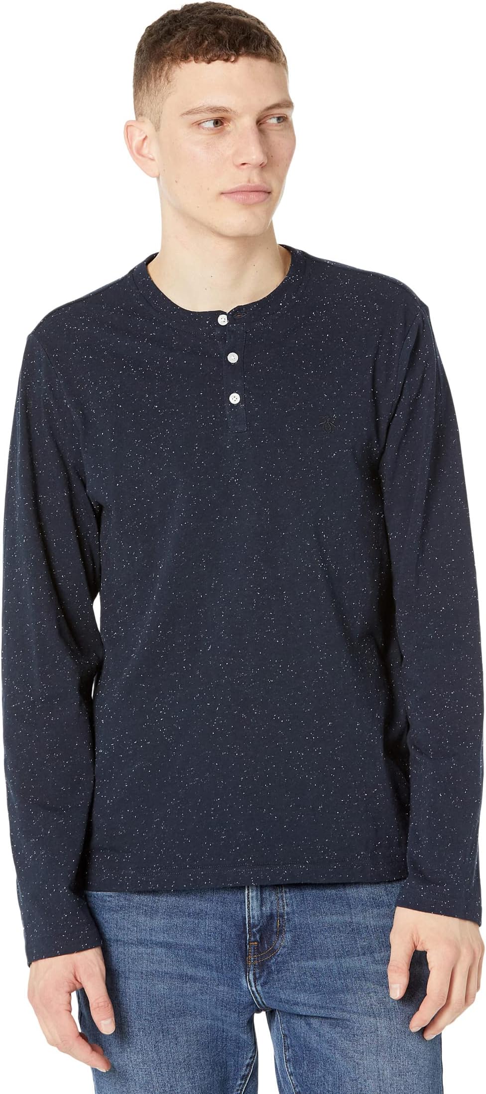 

Топ Original Penguin Duofold Nep Henley, цвет Dark Sapphire