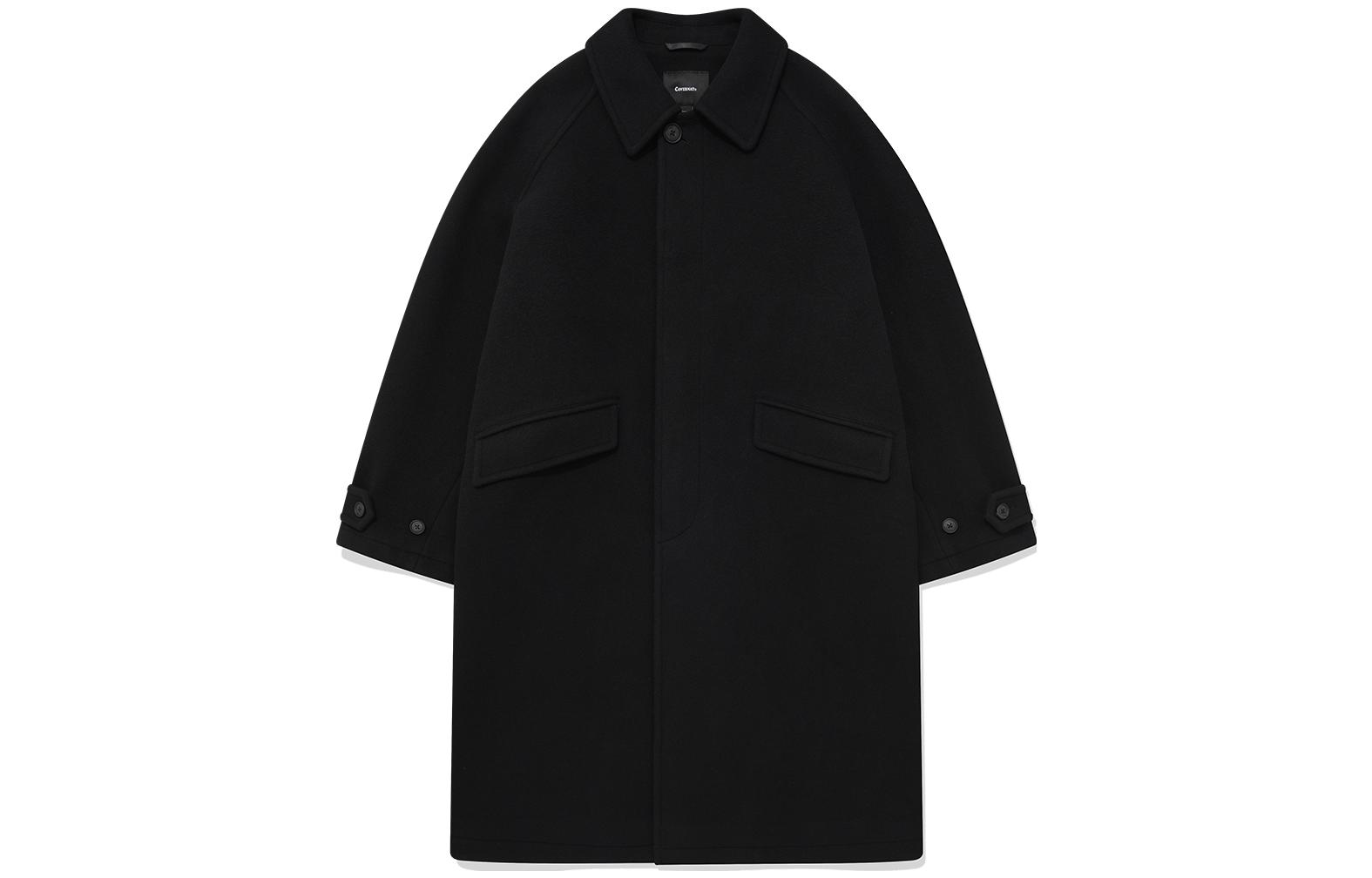 

COVERNAT Черное унисекс пальто, Black