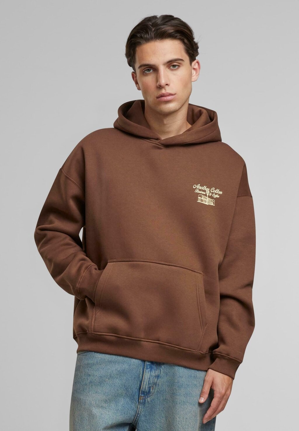 

Толстовка с капюшоном WORKATION OVERSIZE UNISEX Another Cotton Lab, коричневый