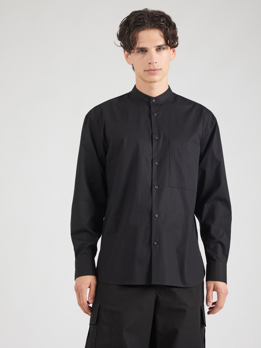 Рубашка на пуговицах классического кроя Calvin Klein, Black — фото 2