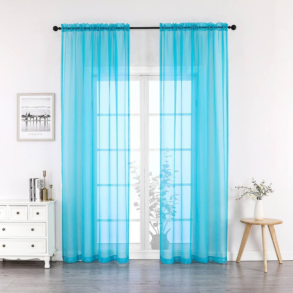 

Набор оконных штор Crystal Sheer из 2 шт., цвет Turquoise