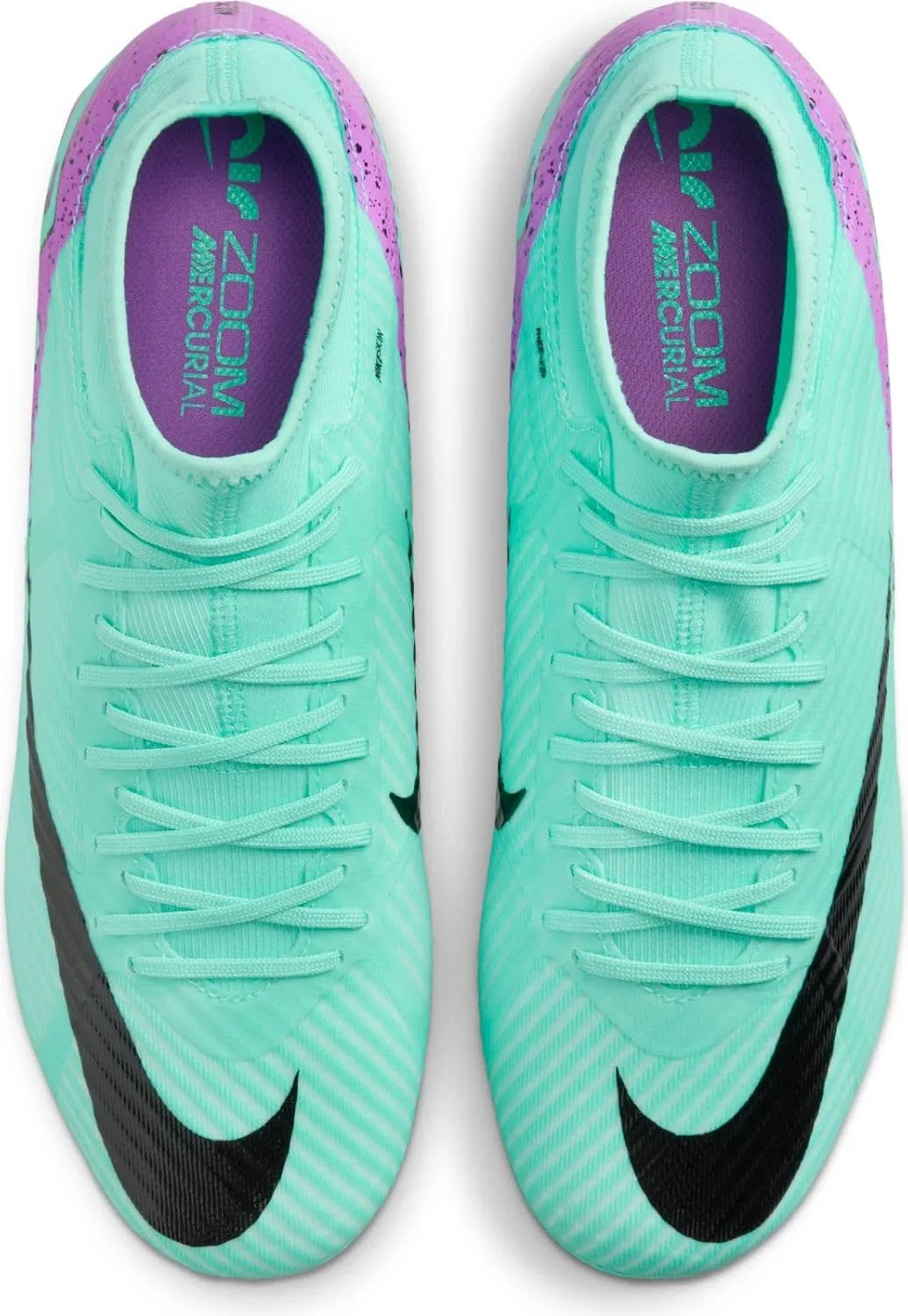Кроссовки Nike Herren Zoom Superfly 9 Academy Fg/Mg Fussballschuh, Multicoloured Hyper Turq Fuchsia Dream Black White — фото 3