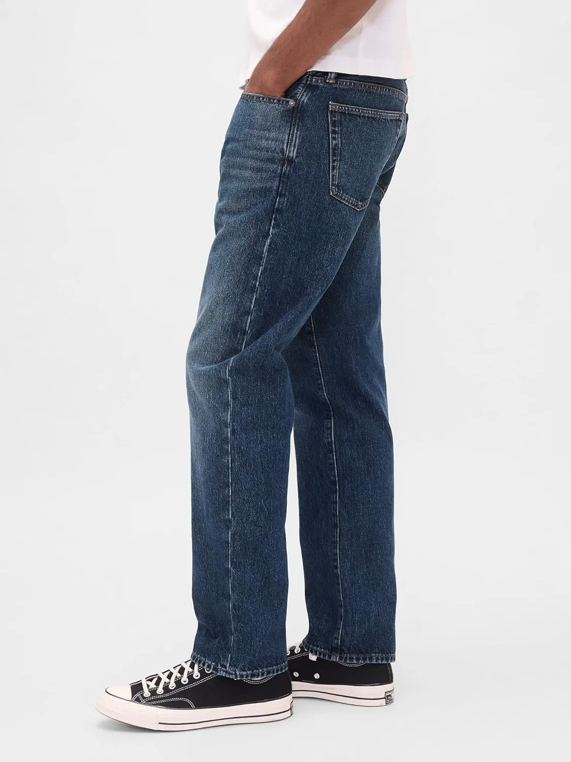 Джинсы Relaxed Straight Fit GAP, Dark Wash — фото 3
