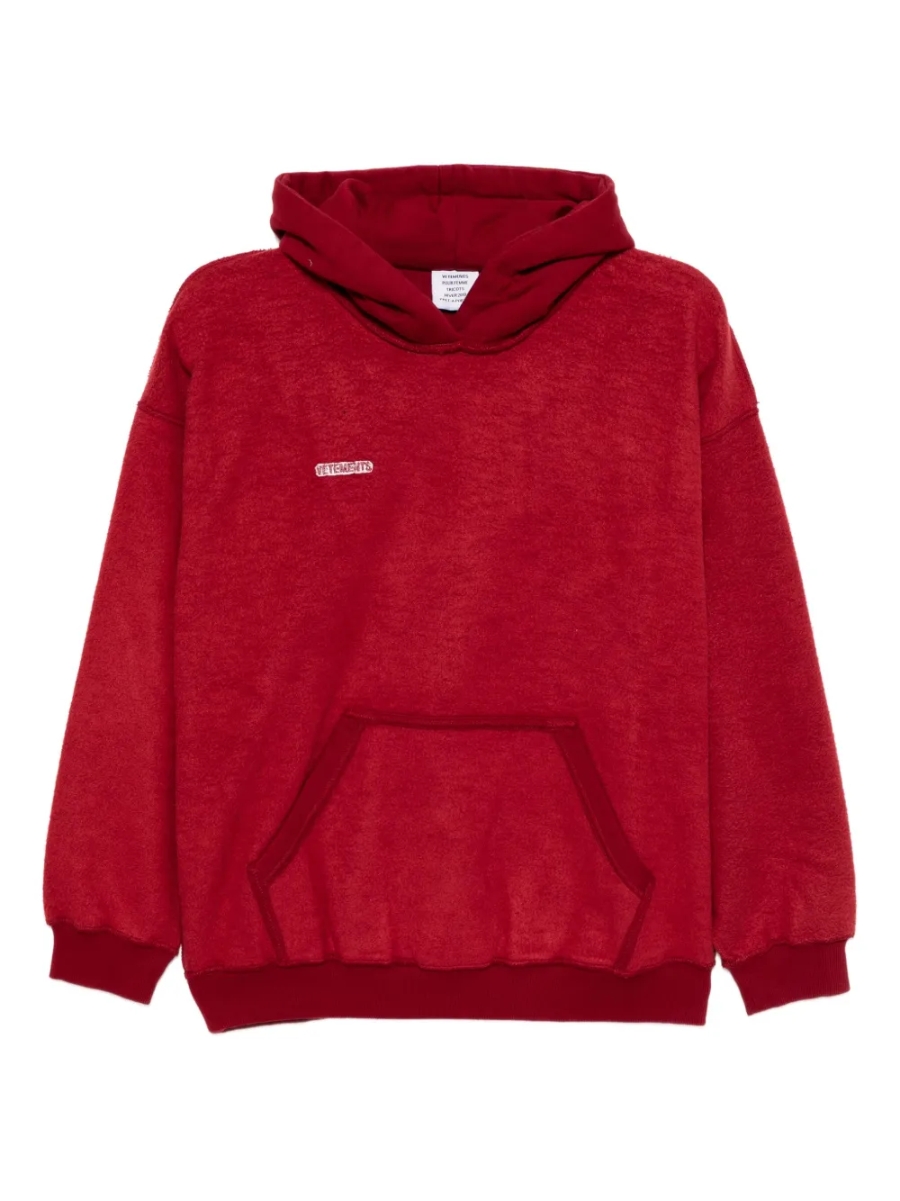 

Худи с вышитым логотипом VETEMENTS, красный