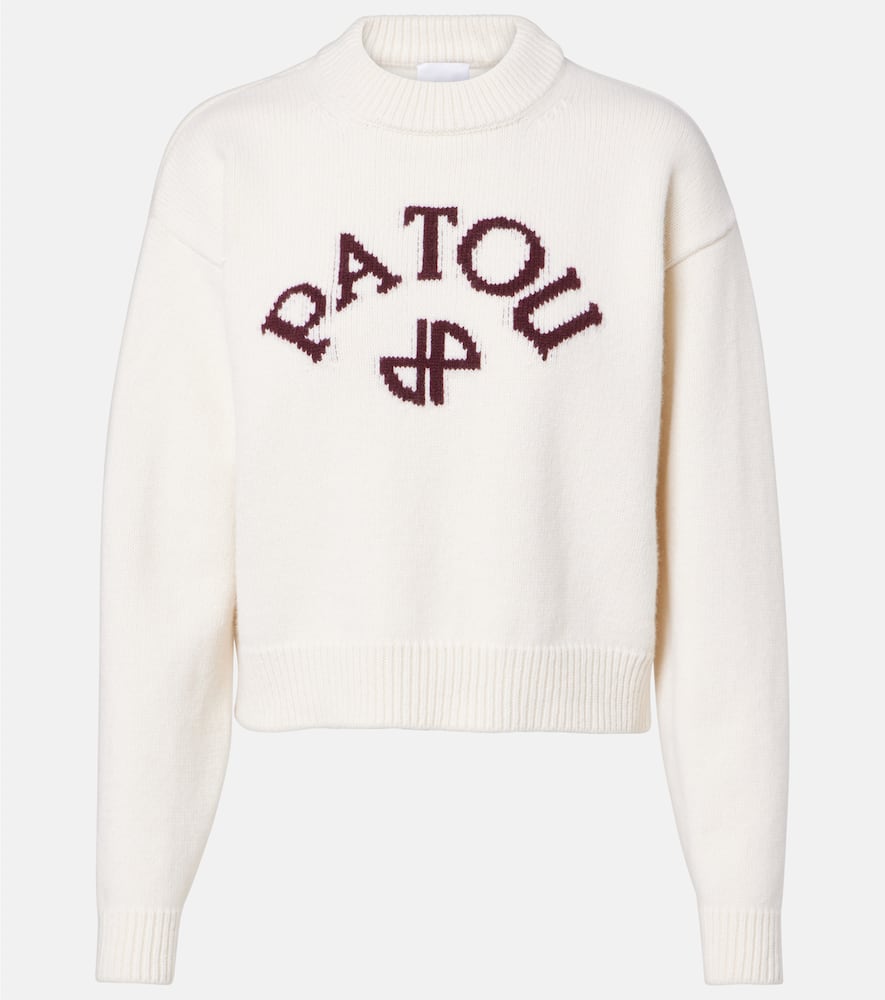 

Шерстяной свитер с кашемиром Logo Patou, White