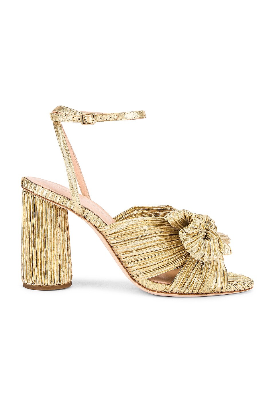 

Сандалии Loeffler Randall Camellia Pleated Knot, золотой