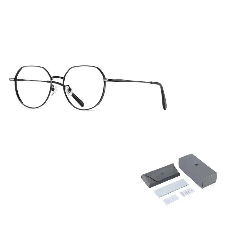 

Wood Premium Титан квадратные очки унисекс, Semi-Matte Black