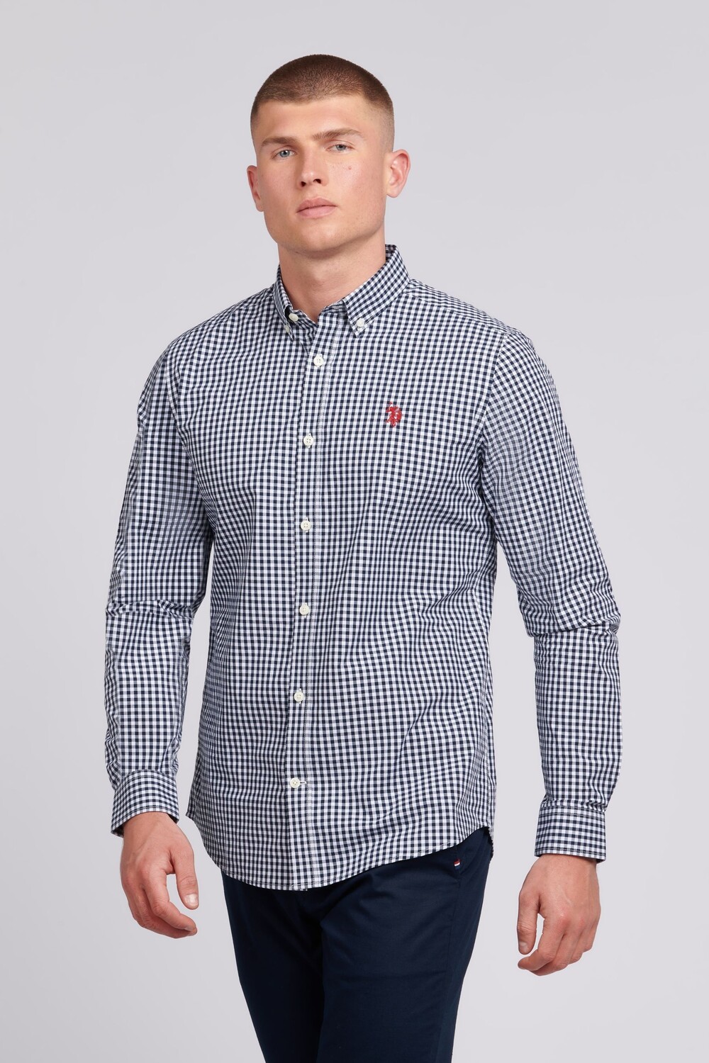 

Us polo assn мужская клетчатая рубашка U.S. Polo Assn, синий
