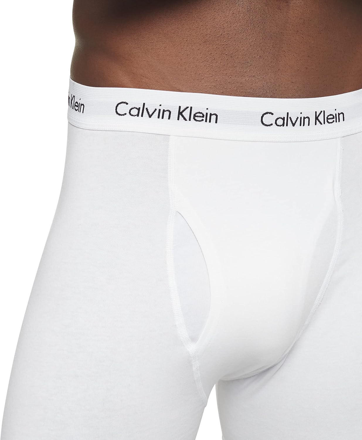 Комплект из 3 мужских трусов-боксеров Calvin Klein из хлопка и эластичного материала, 3 White — фото 4