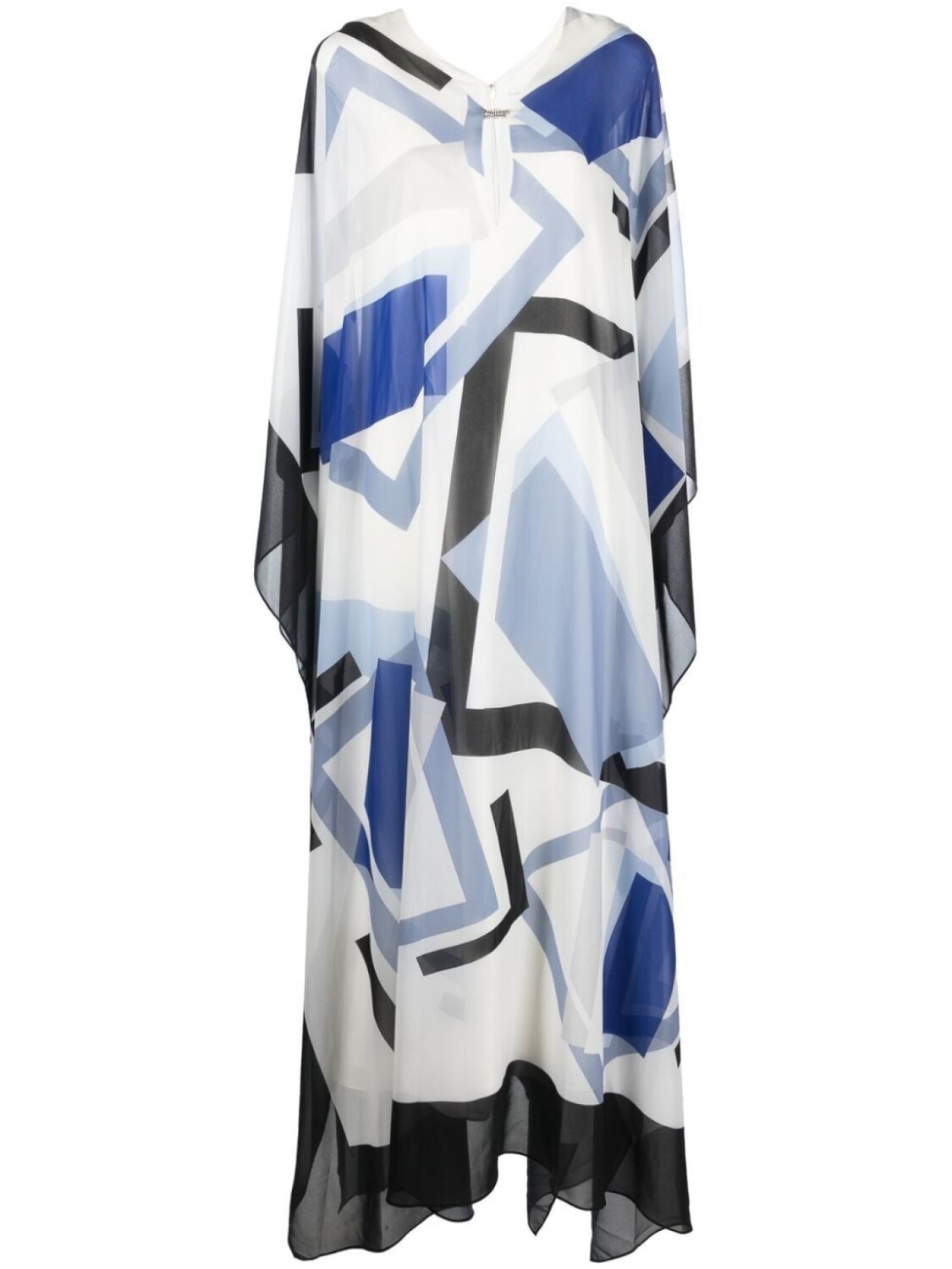 

Halston драпированное платье макси с узором, белый