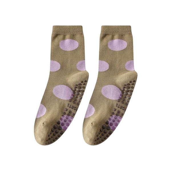 

2 пары женских носков в горошек из хлопка с противоскользящей подошвой Anna-Kaci, Green