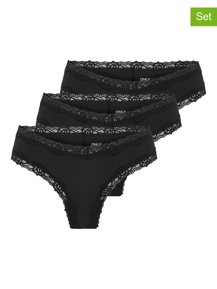 

ONLY Комплект из 3 штук: черные трусы