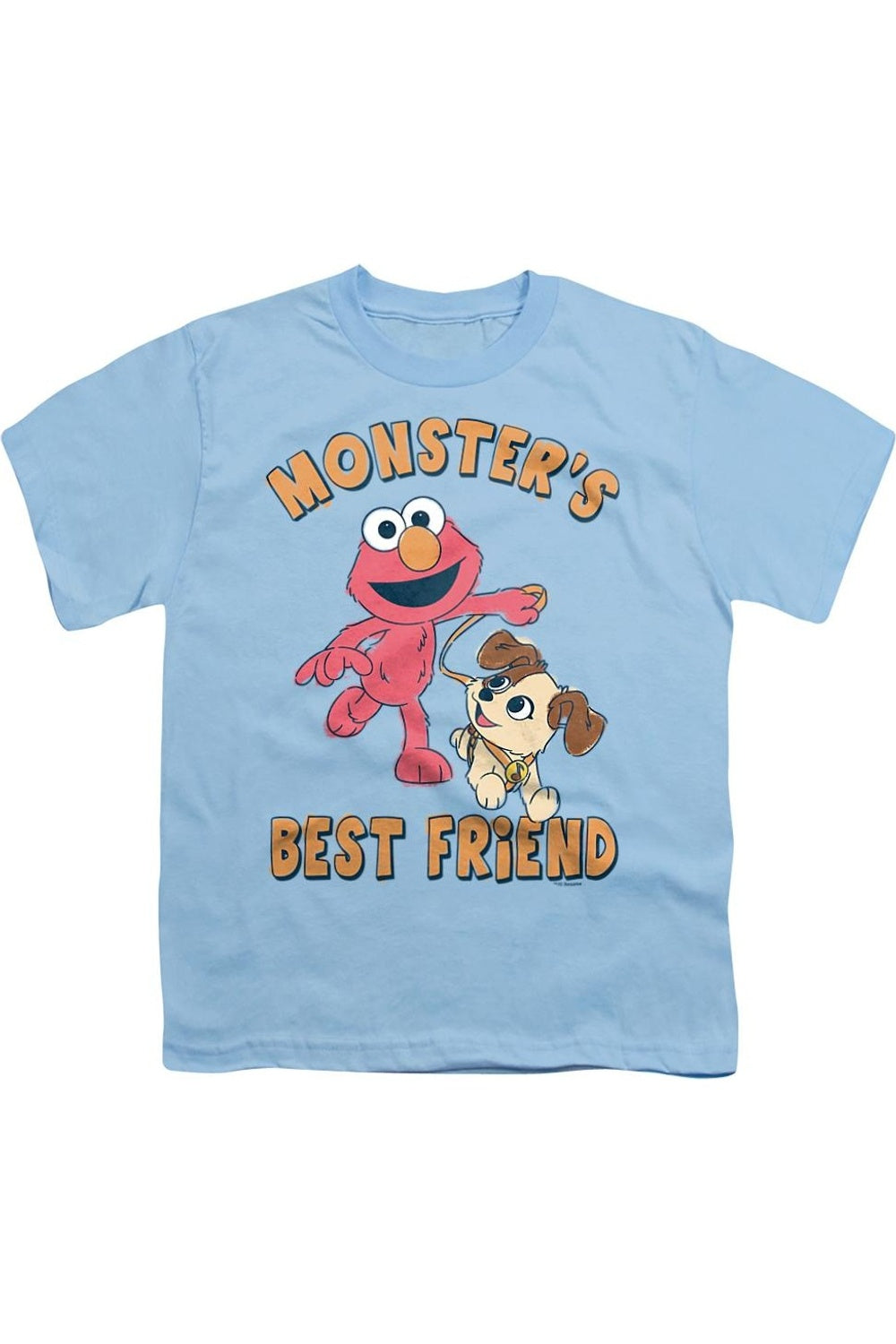 

Футболка с коротким рукавом для детей "Лучший друг монстра" Sesame Street Furry Friends Forever Gildan, светло-голубой