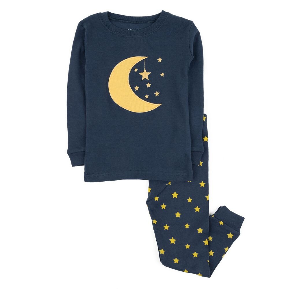 Детская хлопковая пижама из двух предметов Leveret Moon and Stars, цвет Moon Stars