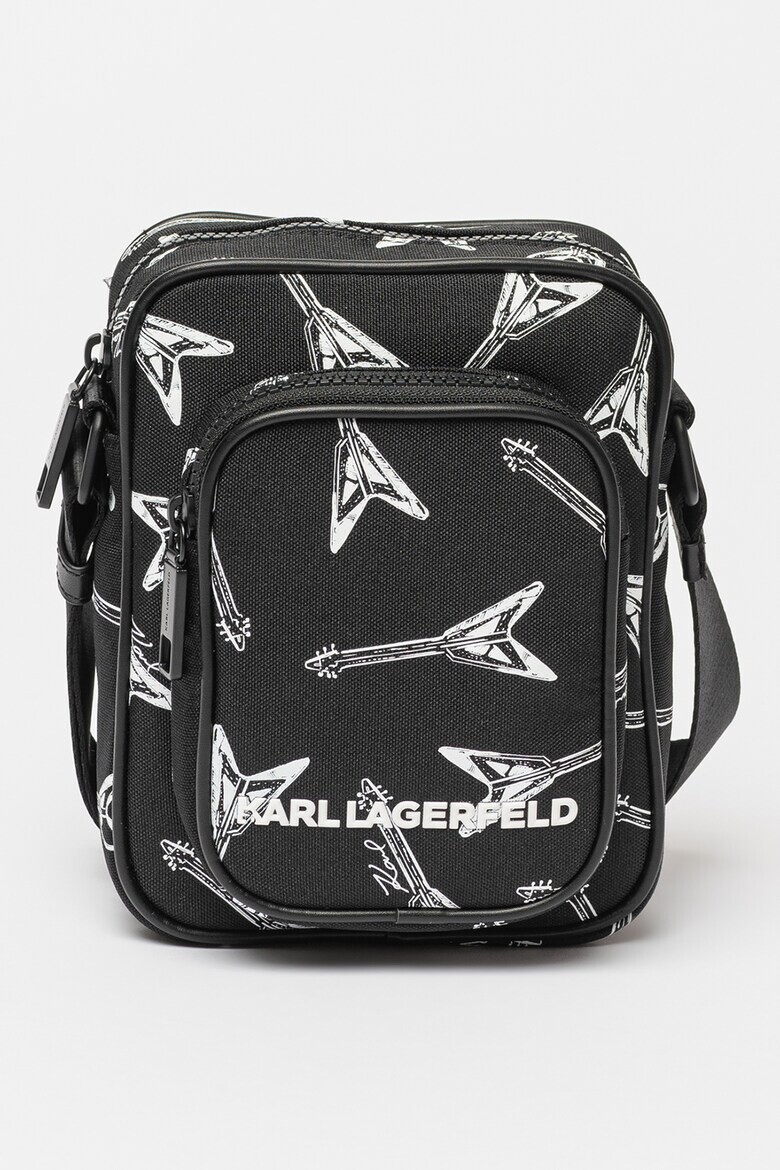 

Травленая сумка с принтом Karl Lagerfeld, черный