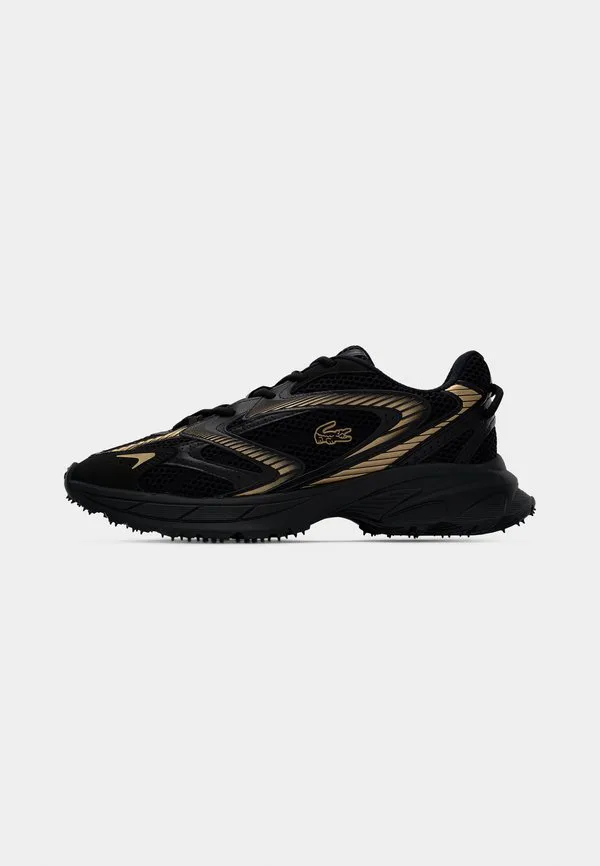L003 нео-шот кроссовки Lacoste, Black/Gold-Coloured — фото 2