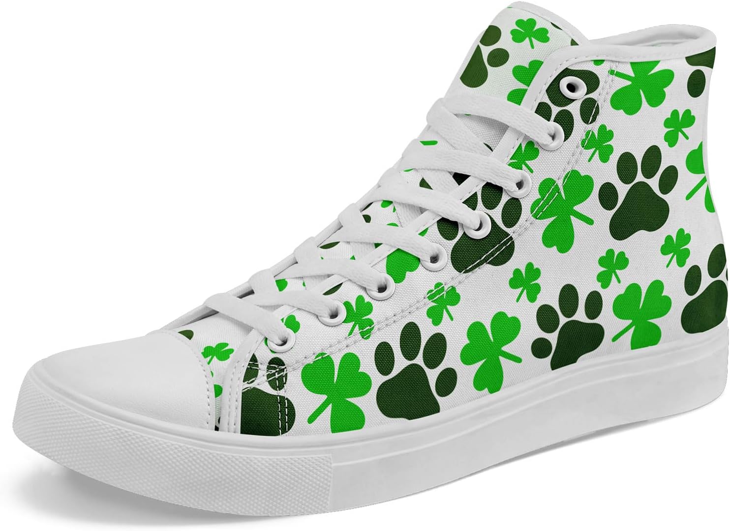 

Высокие кеды из канвы с узором клевер AWSOLE для мужчин и женщин, легкие, дышащие, стильные и удобные, кроссовки для фестиваля, подарок, белый/зеленый/темно-зеленый/светло-зеленый