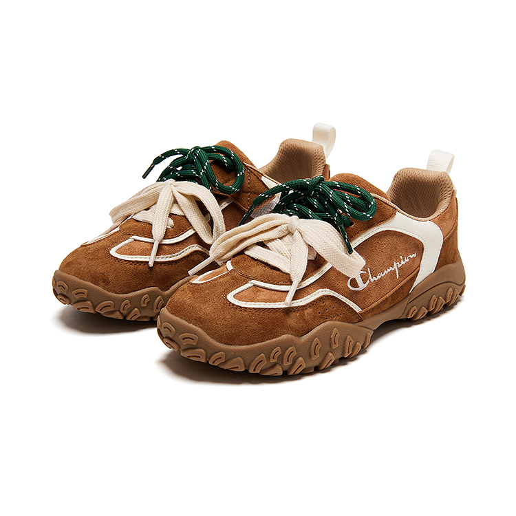 Champion Kids Синтетические кожаные нескользящие низкие кроссовки Rebound для детей Yellow Brown — фото 4