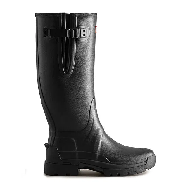 Мужские высокие резиновые сапоги Original Balmoral Side Adjustable Tall чёрные от Hunter — фото 2
