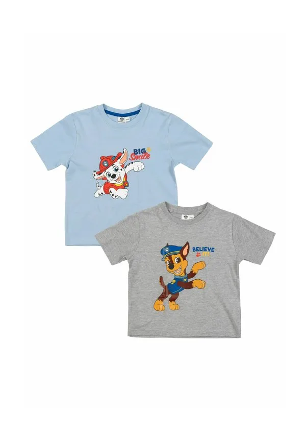 Футболка 2er pack paw patrol oberteil shirt футболка с принтом kurzärmlig Paw Patrol, Blau/Grau — фото 4